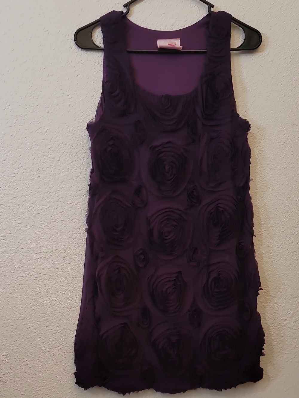 Romeo & Juliet Couture Deep Purple Rosette Mini Dress